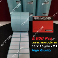Label Barcode Semicoated 33x15 33 x 15 mm 2 line core 1\ isi 5000 Pcs"