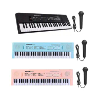 Eletric Piano Keyboard Instrument Toy 61 Keys Practical Xmas Gift Digital Electronic Piano Keyboard for Outdoor Stage Indoor