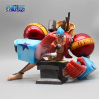 Anime 14cm One Piece Franky Figure Gk Bt Sitting Position Franky Figurne Model Pvc Collectible Toys For Children Birthday Gift