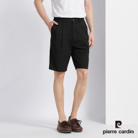 Pierre Cardin 皮爾卡登 男款 彈性側邊鬆緊打褶休閒短褲-黑色 (5227964-99)