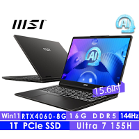 MSI微星 VenturePro 15 AI A1VFG-013TW 15.6吋 AI筆電(Ultra 7 155H/16G/1TB SSD/RTX4060-8GB/Win11)