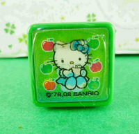 【震撼精品百貨】Hello Kitty 凱蒂貓 KITTY筆套印章-綠蘋果 震撼日式精品百貨