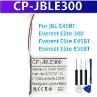 CP-JBLE300 Battery Wireless Headset Batter For JBL E45BT Everest Elite 300 Everest Elite E45BT E55BT GSP753030 + Free Tools