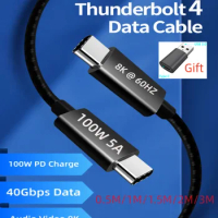 USB-IF Thunderbolt 4 Cable 2M Thunderbolt 40GB Data Transfer 100W Power Charging Compatible Thunderbolt 3 Apple Studio Display