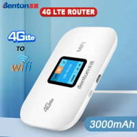 Benton Portable 4G LTE Router Pocket WiFi for SIM Card Mobile WiFi Router Modem 4g Router Repeater 4g Hotspot for Korea Europe