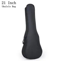 21 Inch Black Portable Concert Guitar Ukulele Bag Soft Case Monolayer Bag Single Shoulder Uke Backpack Padded