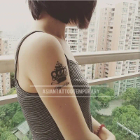 tatto gambar tubuh/tato anti air mahkota