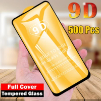 500pcs 9D Tempered Glass Full Glue Screen Protector For Samsung Galaxy S24 Ultra S23 Plus FE A02 A12 A22 A32 A42 A52 A72 A82 A92
