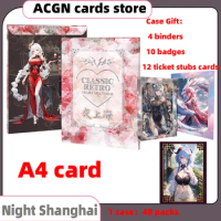 New A4 Night Shanghai Waifu Cards Goddess Story Collection Card Classic Retro Hobby Collectible Cards Toy Gift
