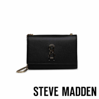 STEVE MADDEN-BRAMONE 鍊帶皮革信封斜背包-黑色