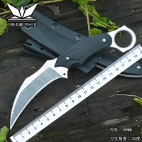 D2 Blade G10 Handle CS GO Claw Knife Outdoor Tactical Survival Knives Bushcraft Hunting Knife Tactical Military Edc Multitool