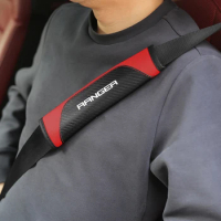 Breathable Car Safety Belt Shoulder Cover Auto Interior Accessories For Ford Ranger Raptor Wildtrak 2023 2006 2021 T8 2022 2014