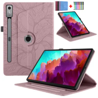 For Xiaoxinpad Pro 12 7 2023 Case Fashion PU Leather Stand Cover For Lenovo Tab P12 Xiaoxin Pad Pro 12.7 Tablet Case + Stylus