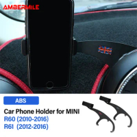 AMBERMILE Car Mobile Phone Holder Bracket Decorations for Mini Cooper Countryman R60 R61 Paceman Accessories Mount Car Styling