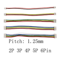 Penyambung Kabel Wayar Mikro JST, 20 / 10Pcs, Pitch 1.25mm, Penyambung Wayar Elektronik, Penyambung