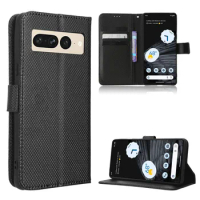 For Google Pixel 7 Luxury Flip Diamond Pattern Skin PU Leather Wallet Stand Case For Google Pixel 7 Pro Pixel7 Phone Bag