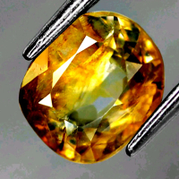 Natural Yellow Spinel BURMA NTE 1.24ct 7x6mm CLEAN BLING2