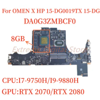 Suitable for HP OMEN X 15-dg0019TX 15-DG Laptop motherboard DA0G3ZMBCF0 with CPU: I7/I9 9TH GPU: RTX 2070/RTX 2080 8GB 100% Test