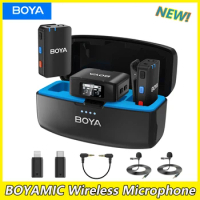 BOYA BOYAMIC Professional Wireless Lavalier Lapel Microphone for iPhone Android Camera Youtube Streaming Record Interview Vlogs