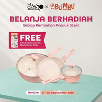 STEIN GlowPan Panci Set - (Panci Marble Set 6 Lapisan) Glow Pink