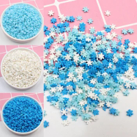 100g/lot Simulation Snowflake Slice Polymer Clay Sprinkles for Crafts Slimes Material Supplies DIY Handmade Nail Arts Decoration