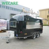 WECARE Barra Mvil Bubbles Tea Truck Mobile Restaurant Food Trailer with Full Kitchen Equipments