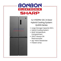Sharp Kulkas Multidoor 4 Pintu 523L SJ-IF60PM-DS / SJIF60PMDS QUEEN Series - Hybrid Cooling System -
