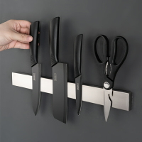 不銹鋼刀架吸鐵石壁掛式磁吸菜刀磁鐵磁力刀具收納置物架