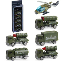ProudNada Toys รถเหล็กโมเดล รถทหาร 6 คัน 1:64 DIE-CAST MILITARY SERIES ALLOY CAR MODEL NO.2312-B