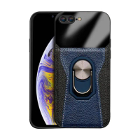 iPhone 7 Plus 撞色拼接指環支架手機皮套保護殼(7Plus手機殼 8Plus手機殼)