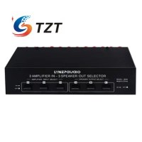 TZT LINEPAUDIO B036 Amplifier Speaker Switcher Amplifier Speaker Selector Supports 3 Input and 3 Output