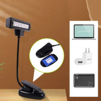 Plastic + Metal Music Stand Reading Light Reading Rechargeable Bedroom Clip-on Flexible Light Portable Pratical