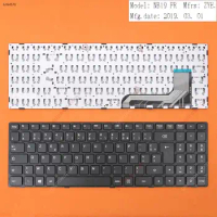 FR Laptop Keyboard for LENOVO Ideapad 100-15IBY Black Frame