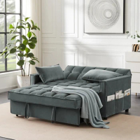 Two-person sofa bed living room sofa Square Arm Sofa Bed
