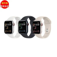 [福利品] Apple Watch SE 2 GPS 44mm 金屬鋁錶殼配運動錶帶(M/L)_原廠盒裝九成五新
