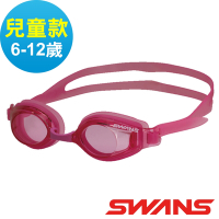 【SWANS 日本】JUNIOR兒童防霧泳鏡(SJ-22N紅/防霧/抗UV/矽膠軟墊)