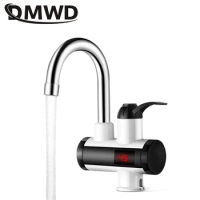 DMWD Household Electric Water Heater Instant Tankless Hot Water Faucet 3000W Heating Tap Hot Cold Dual Use LED Display 110/220V