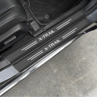 For Nissan X-Trail X Trail XTrail T32 Carbon Fiber Car Door Edge Sill Stickers Waterproof Decal Anti Scratch Accessories