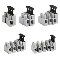 Fuse Terminal Block FT06 1W 2W 3W 4W 5W 450V/15A PA66 UL94V-2 Shell Fire Retardant Fuse Tube Terminal for 0.75mm2-2.5mm2 Cable