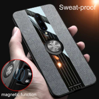 Cloth Case For One Plus 6 6T 7 7T 8 8T 8 Pro 9 9RT For One Plus Nord N10 N100 Nord 2 ACE Shockproof Ring Stand Phone Back Cover