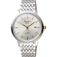 RHYTHM日本麗聲 Dynasty紳士機械錶-銀/40mm AD1602S03 母親節送禮推薦