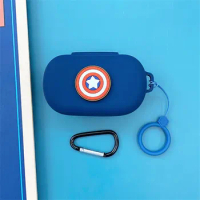 Cartoon Marvel Earphone Case Cover For Bose QuietComfort Earbuds Silicone Wireless Bluetooth Headphone Protective Case With Hook