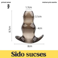 Realistik Soft Silikon Penyumbat Anal Butt Plug Berongga Toys Pria Wanita B2