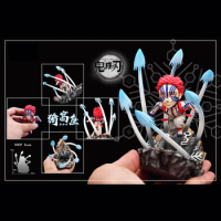 Demon Slayer's Blade Destroy And Kill The Winding Three Little Yi Wo Block GK Limited Edition Resin Handmade Statue Figure Model