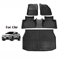 Customized Rubber Car Floor Mats Set For Toyota Chr Waterproof Accessories Automovil Auto Interior Carpets