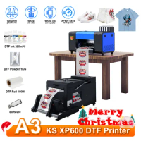 13" XP600 DTF Printer with Powder Shaking Machine 33CM DTF Transfer Printer Direct Transfer Film to Fabrics Clothes DTF Printer