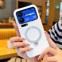 เคสโทรศัพท์สำหรับ Xiaomi 17 / 17 Pro / 17 Pro Max / 17 Ultra ลายไฟเบอร์ด้าน ทรงหมุนได้ พร้อมขาตั้งแม