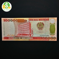 Uang Kuno Mozambique 100000 Meticais th 1993