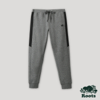 【Roots】Roots 男裝- 城市悠遊系列 異材質拼接雙面布長褲(灰色)