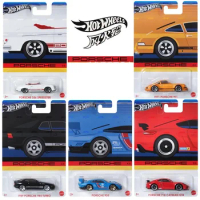 Mattel Hot Wheels Car Porsche Series Toys for Boys 1/64 Diecast Porsche 911 Speedster Turbo Cayman Model Vehicles Birthday Gift